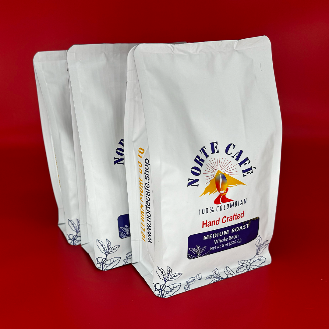 Medium Roast - Bundle & Save - 3 Pack Colombian Coffee (8 ozs per pack) Single Origin, Fair Trade and Locally Roasted - Norte Café