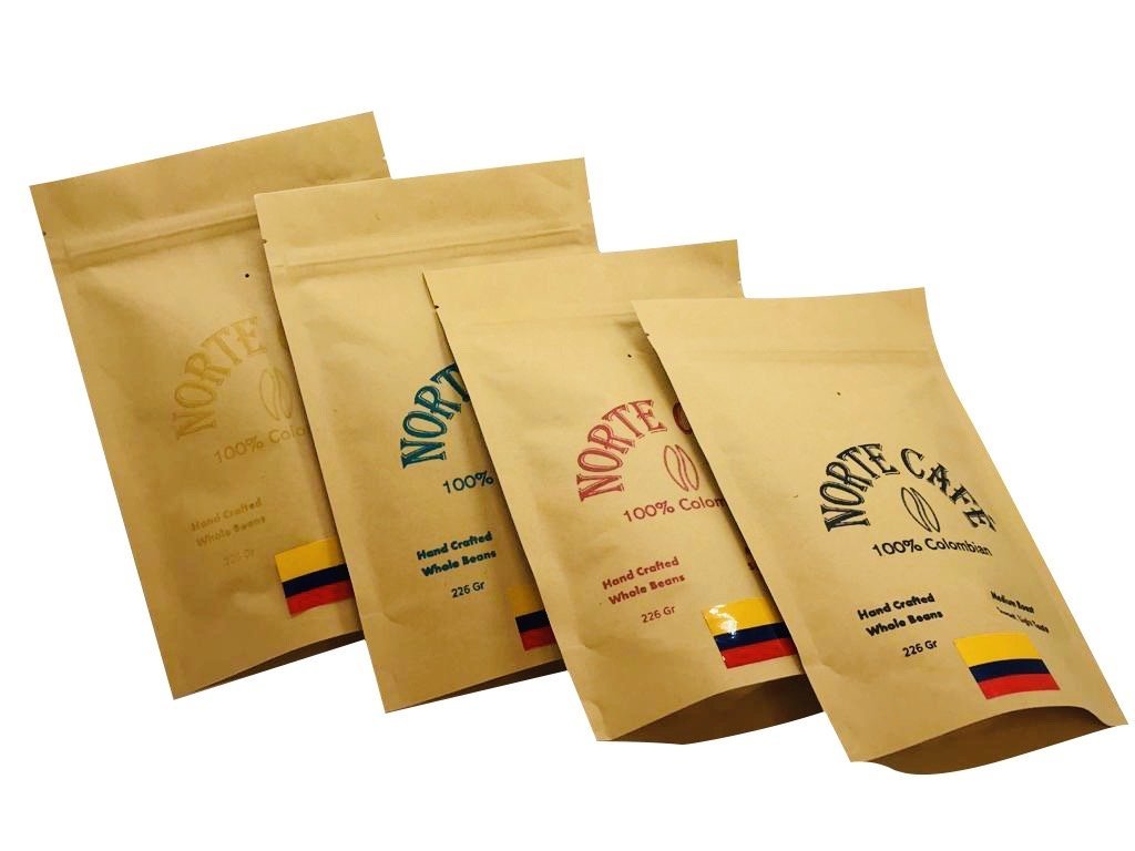 4 Variety Coffee Pack - Light Roast, Medium Roast, Dark Roast and Decaf (8 ozs per pack) Single Origin, Fair Trade and Locally Roasted