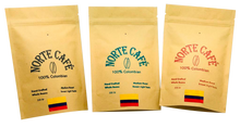 Load image into Gallery viewer, Light Roast - Bundle &amp; Save - 3 Pack Colombian Coffee (8 ozs per pack) Single Origin, Fair Trade and Locally Roasted
